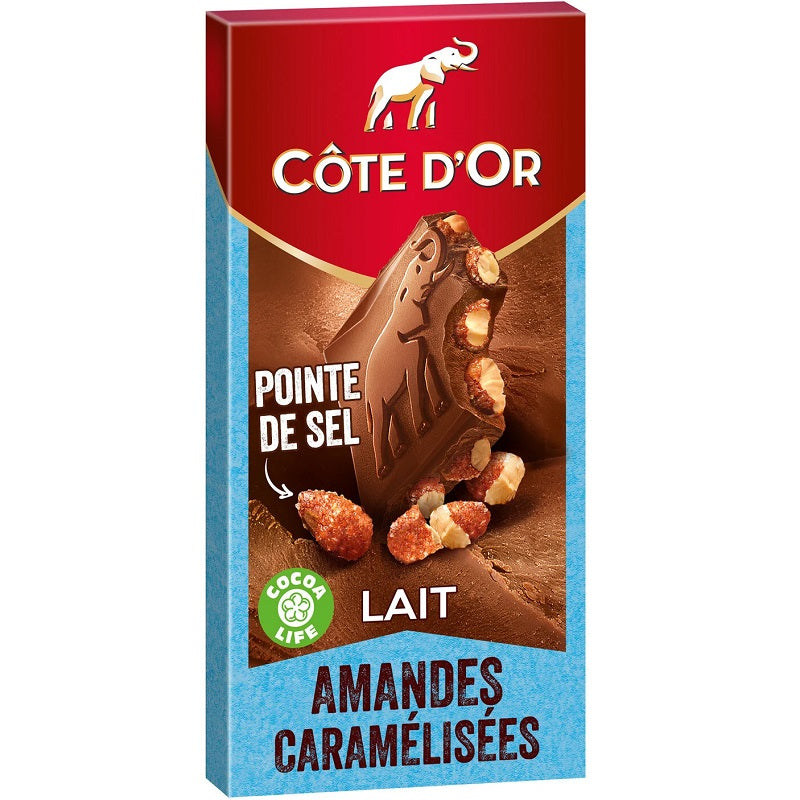 Cote D Or Milk Chocolate Salt Caramel Almonds  - 180 G