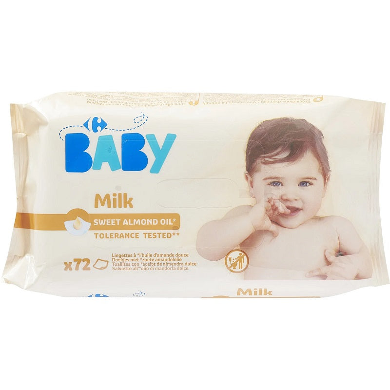 Carrefour Sweet Almond Oil Wipes  - 70Pc