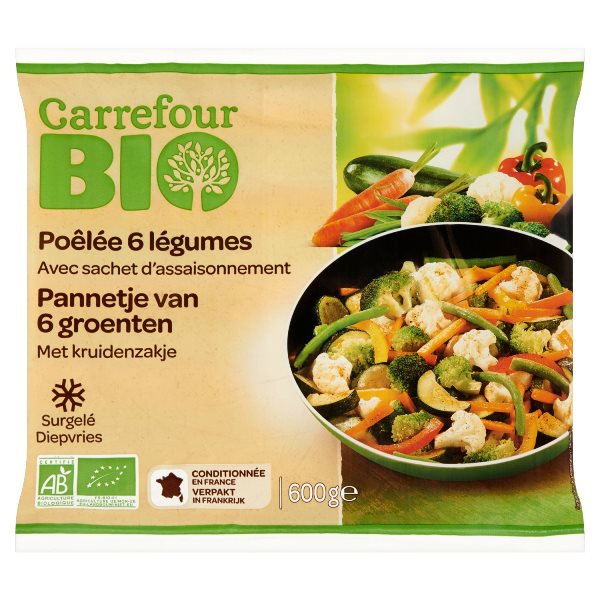 Carrefour Org Mixed 6 Veggies  - 600 G