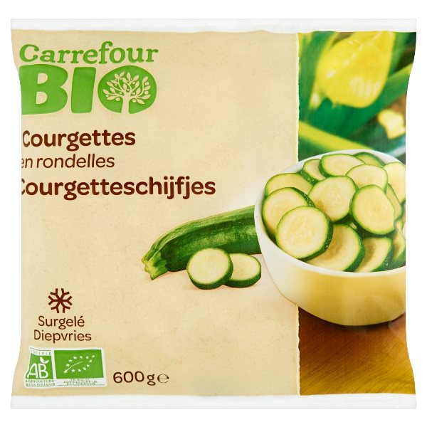 Carrefour Org Sliced Zucchini  - 600 G