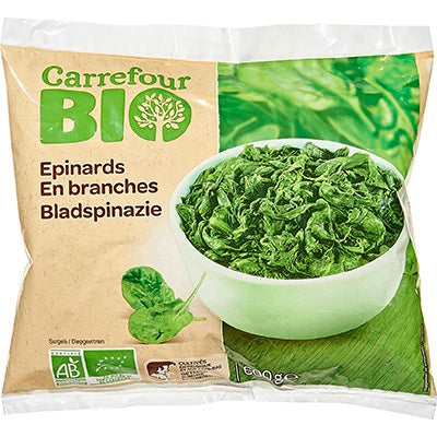 Carrefour Org Spinach Leaves  - 600 G