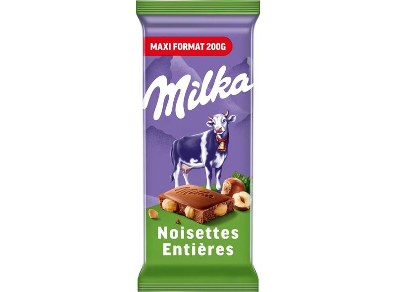 Milka Milk Chocolate Bar Whole Hazelnuts  - 200 G