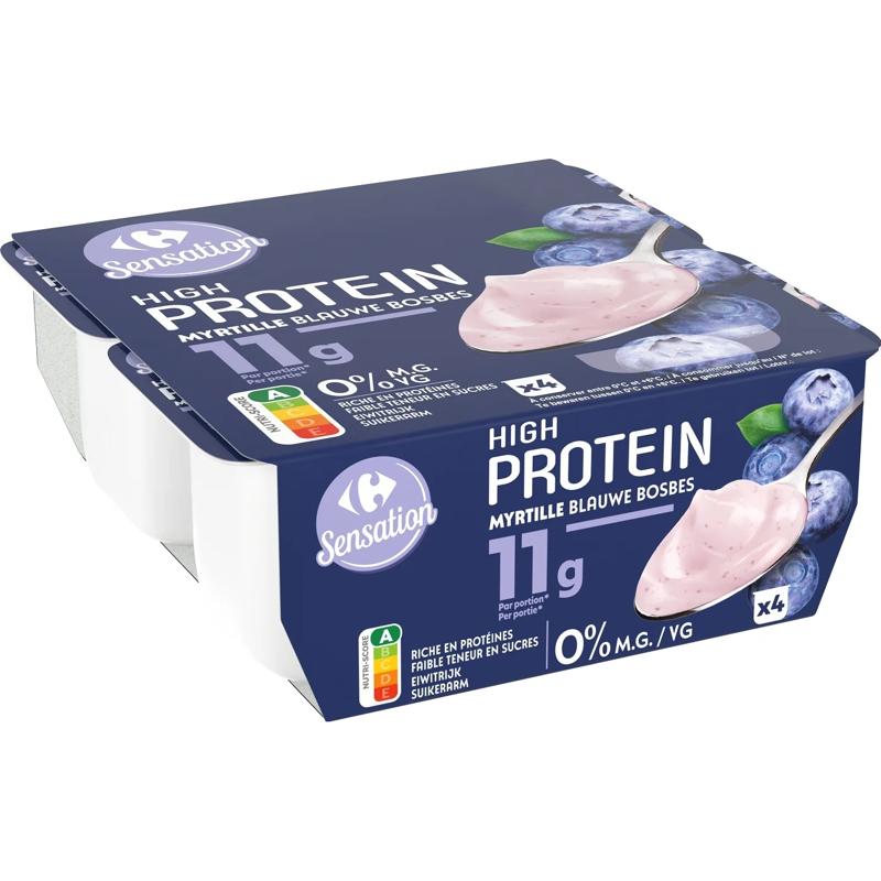 Carrefour 0% Fat Blueberry Yogurt  - 120 G