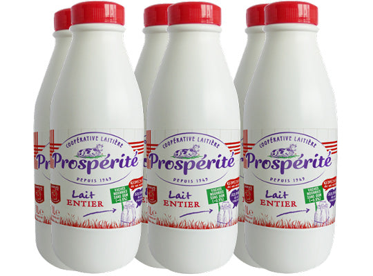 Prosperite Fermiere Uht Full Cream Milk  - 6 X 1L