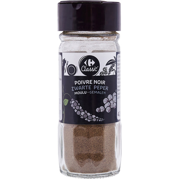 Carrefour Ground Black Pepper  -  42 G