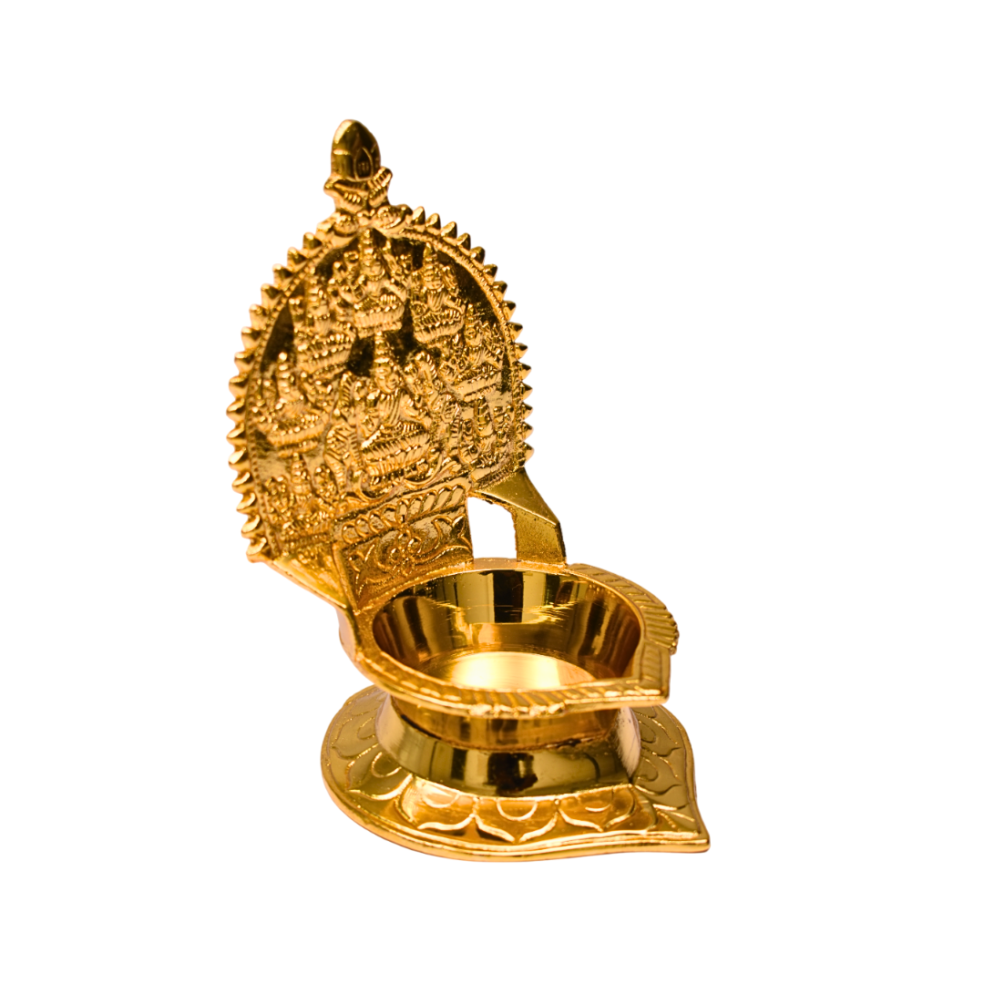 Authentic Gold Plated Brass Astalakshmi Diya - 600 g