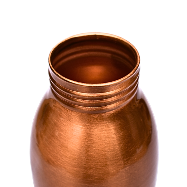 Copper Drinking Water Bottle With Matt finish outer Cap - 950 ml