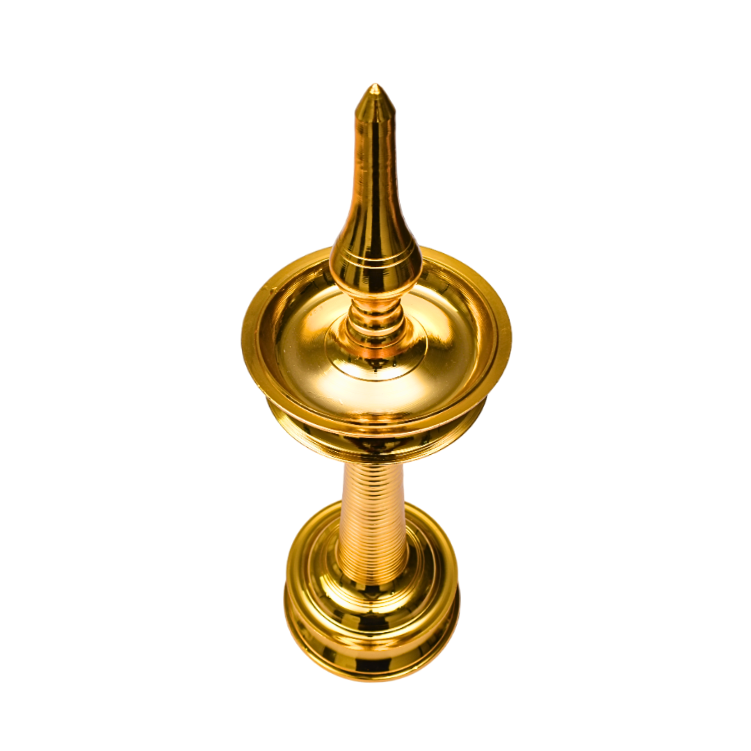 Authentic Gold Plated Brass Kerala Lamp Nilavilakku - 2 pc