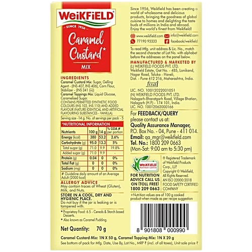 Weikfield Eggless Caramel Mix - 70 g