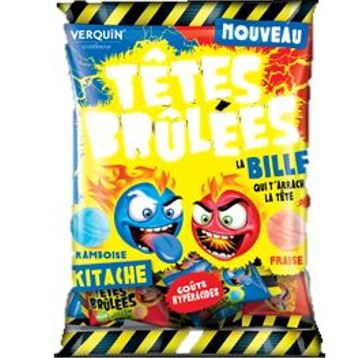 Tetes Brulees Strawberry Raspberry Candy  - 135 G
