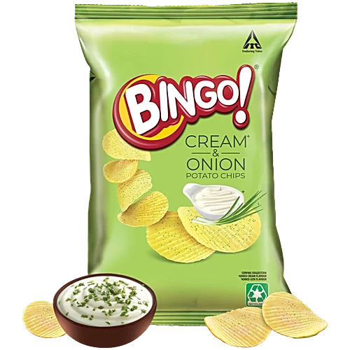 Bingo Cream And Onion Potato Chips - 110 g