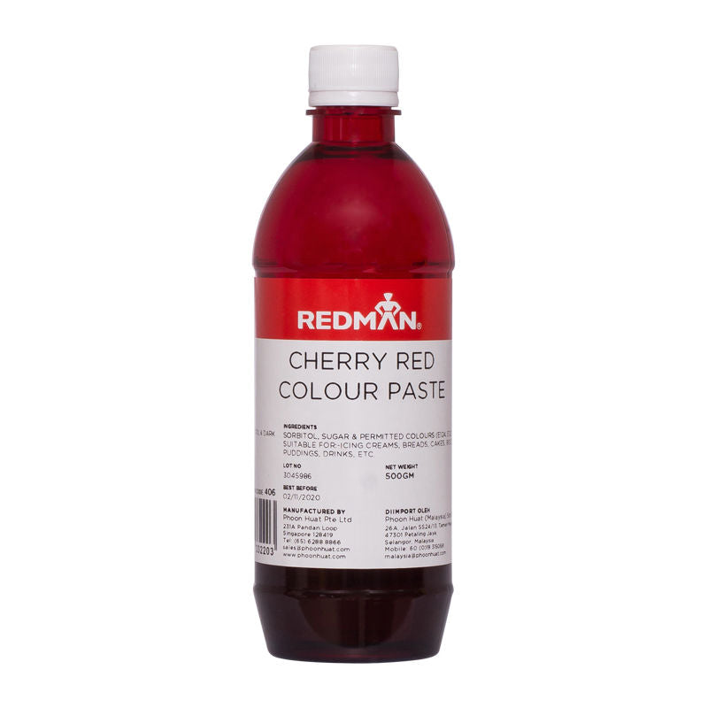 Redman Cherry Red Colour Paste - 500 G