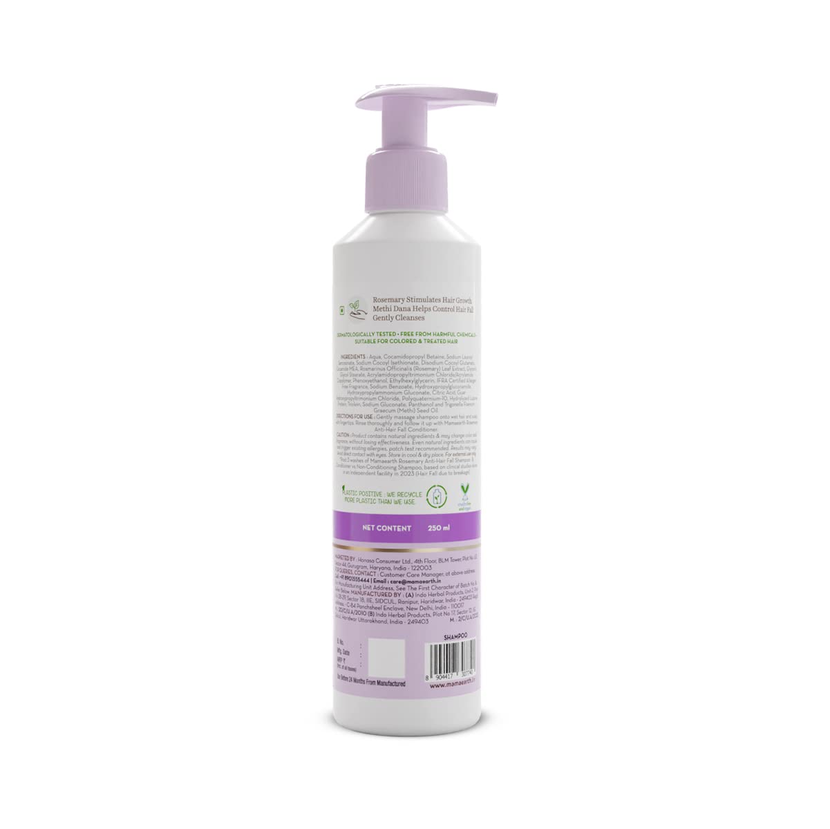 Mamaearth Rosemary & Methi Anti Hair Fall Shampoo (Certified ORGANIC) - 250 ml