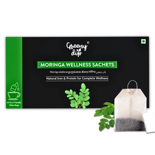 Greeny Dip Moringa Wellness Sachets (14-Day Pack)  - 1 Box
