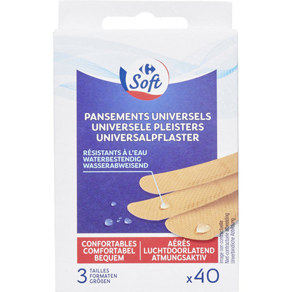 Carrefour Universal Waterproof Plasters  - 40Pc