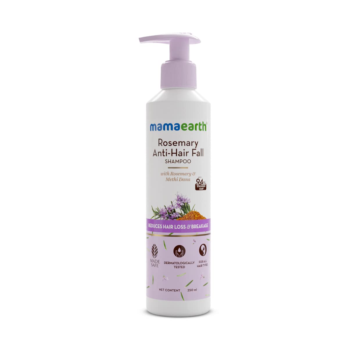 Mamaearth Rosemary & Methi Anti Hair Fall Shampoo (Certified ORGANIC) - 250 ml