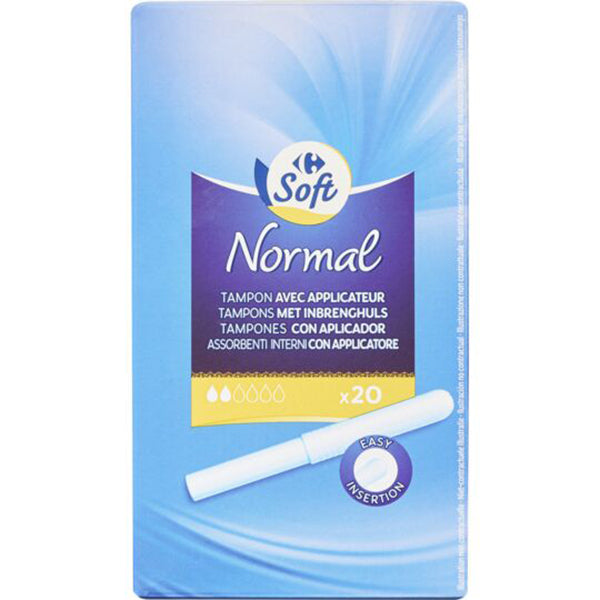 Carrefour Normal Tampons With Applicator  - 20Pc
