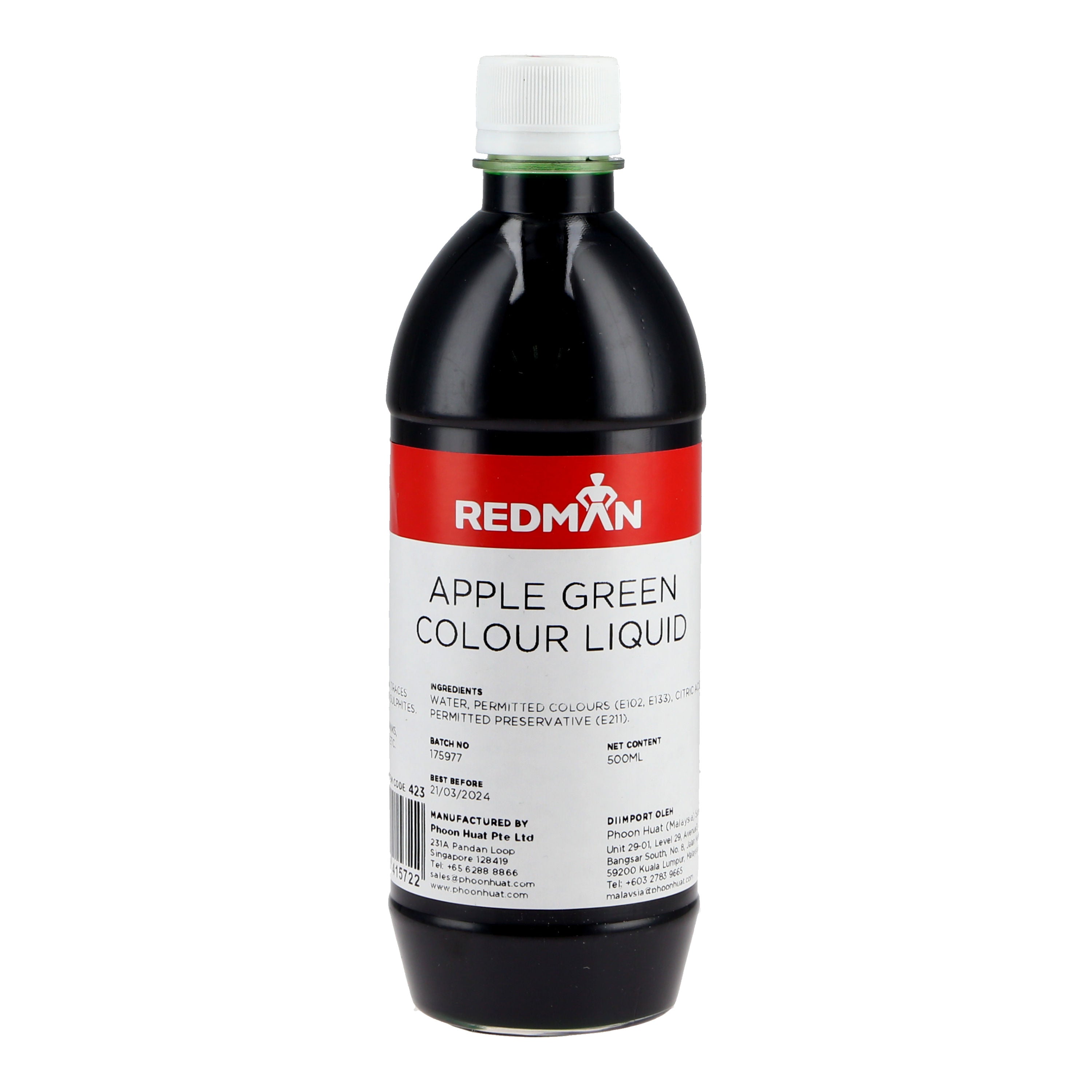 Redman Apple Green Colour Liquid -500 Ml