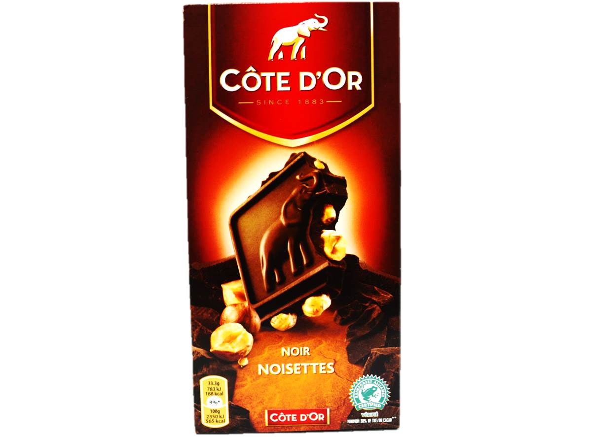 Cote D Or Dark Chocolate Bar Whole Hazelnuts  - 180 G