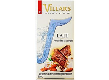 Villars Milk Chocolate Almonds Nougat  - 180 G