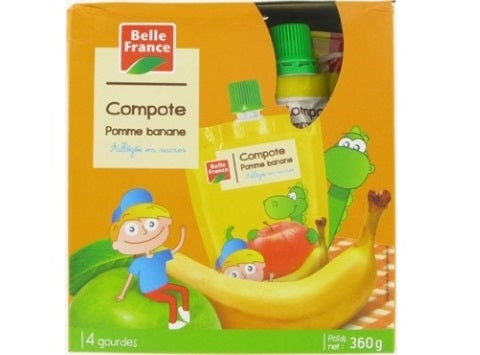 Belle France Light Apple Banana Compote  - 100 G