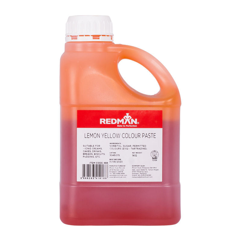 Redman Lemon Yellow Colour Paste - 1 Kg