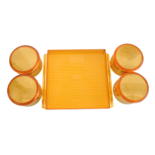 Oceana Round Dry Fruit Set  - (4 Containers with Lid & 1 Serving Tray)