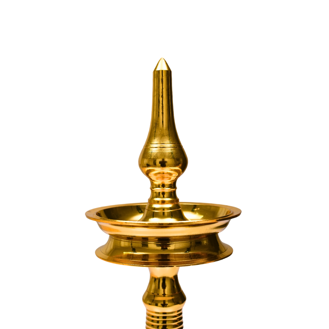 Authentic Gold Plated Brass Kerala Lamp Nilavilakku - 2 pc