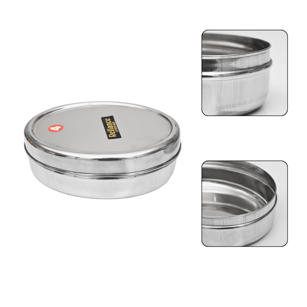 Stainless Steel Nested Oval Snack Dabba - Set Of 3