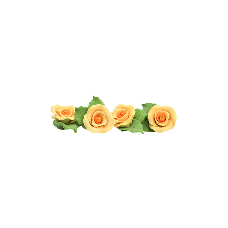 Redman Gumpaste Flower- Yellow Mkkd 28Pcs  - X4Cm