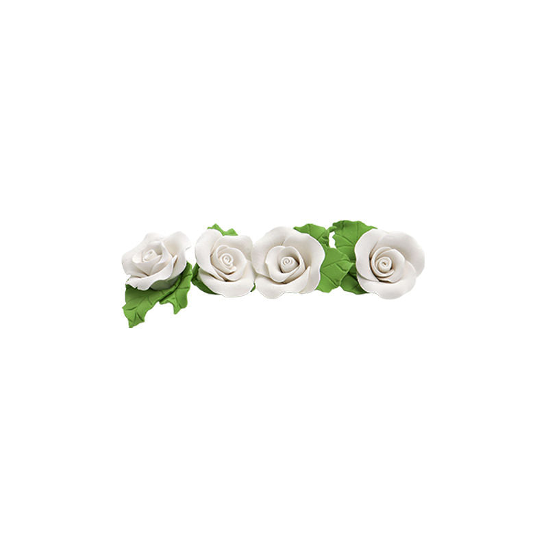 Redman Gumpaste Flower- White Mkkd 28Pcs  - X4Cm