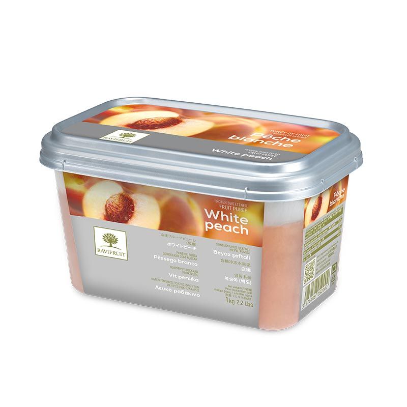 Ravifruit Frozen White Peach Puree 8052  -  1Kg