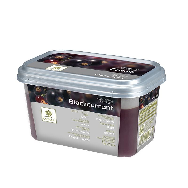 Ravifruit Frozen Blackcurrant Puree 8021  -  1Kg