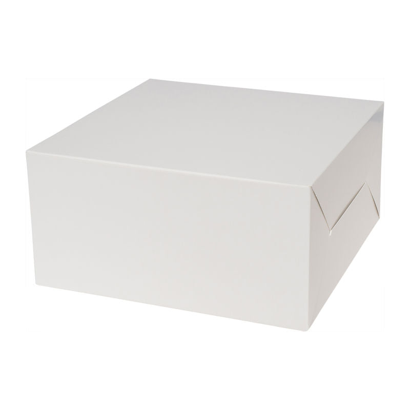 Redman Cake Box Plain White 8X8X4"  - 5Pcs