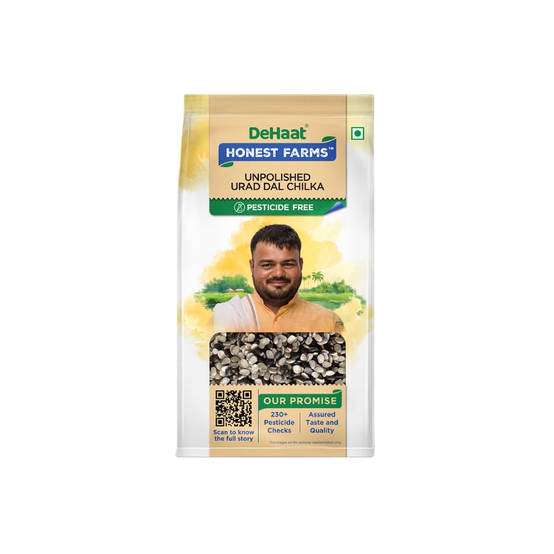 DeHaat Honest Farms Pesticide Free Unpolished Urid Dal Chilka - 500 g