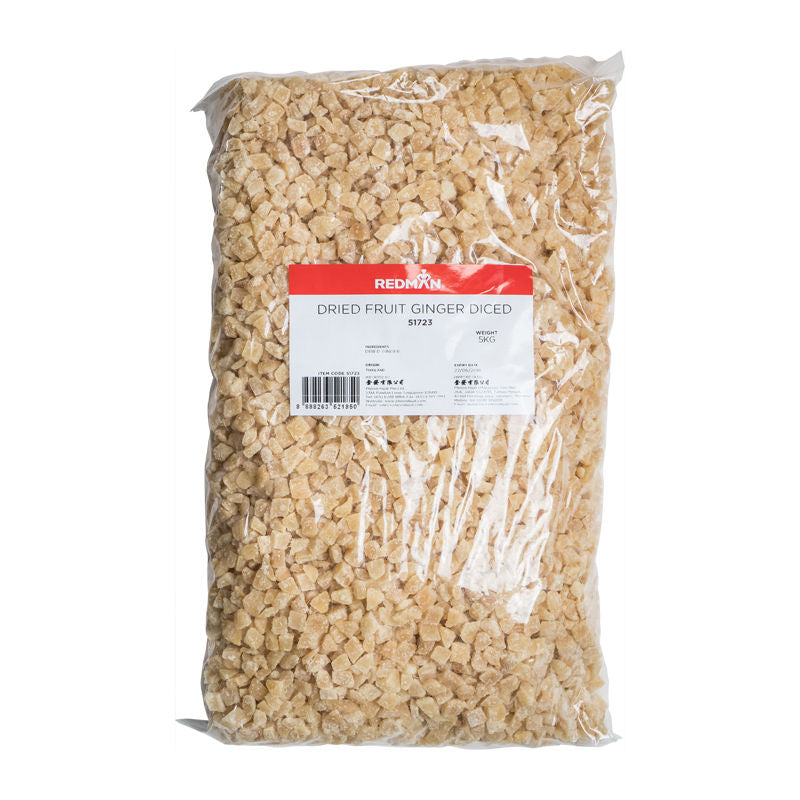 Redman Dried Diced Ginger  -  5Kg