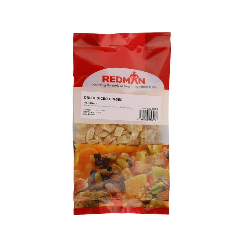 Redman Diced Ginger - 250 G