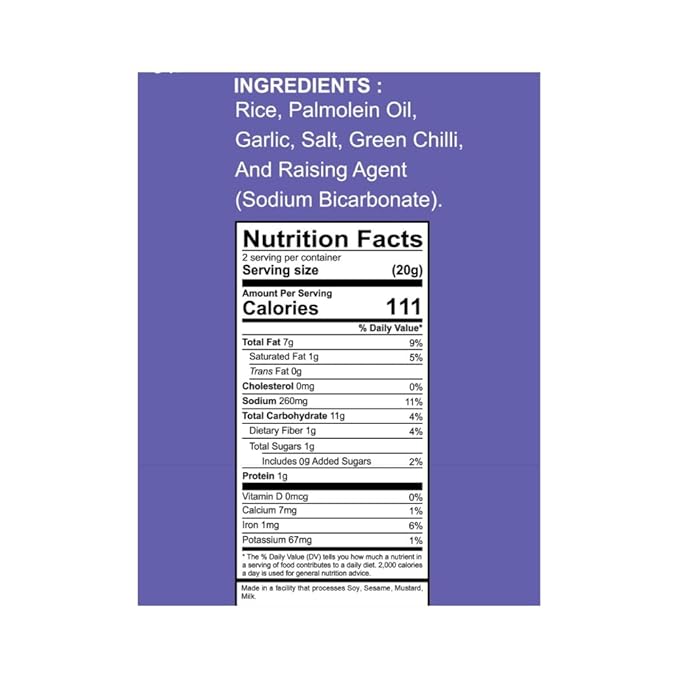 Grainstorm Rice Garlic Crisps  - 40 g