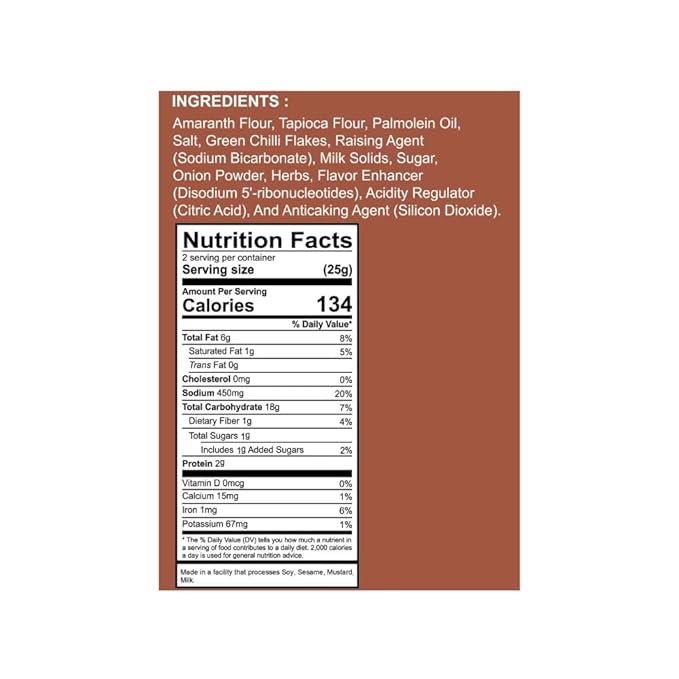 Grainstorm Amaranth Sour Cream Crisps - 50 g
