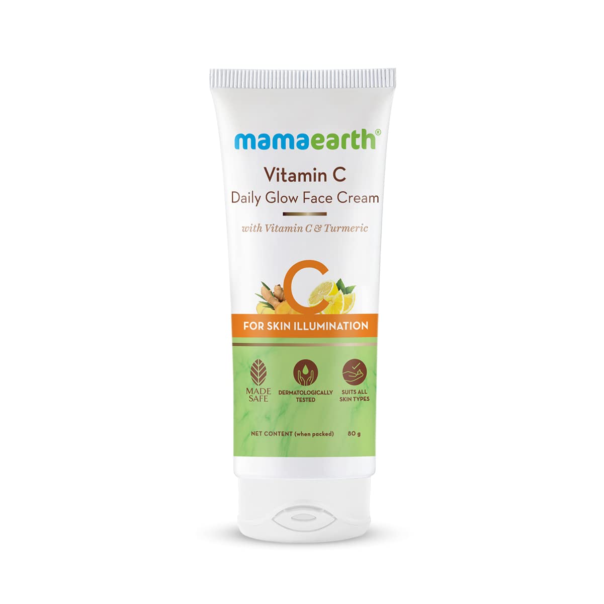Mamaearth Vitamin C Daily Glow Face Cream with Turmeric (Certified ORGANIC) - 80 g