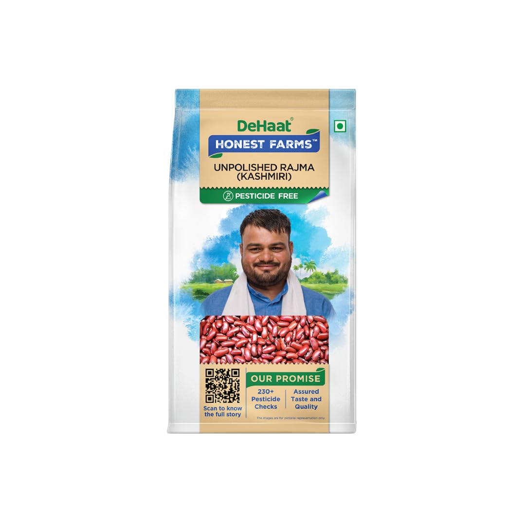 DeHaat Honest Farms Pesticide Free Unpolished Rajma (Kashmiri) - 500 g