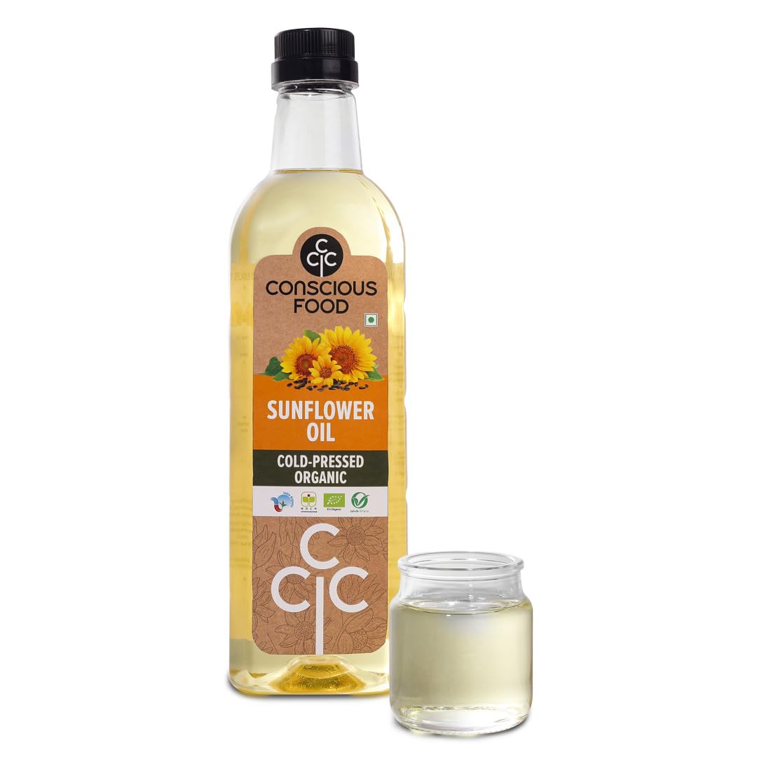 Conscious Food Cold Pressed Sunflower oil (Certified ORGANIC) - 500 ml
