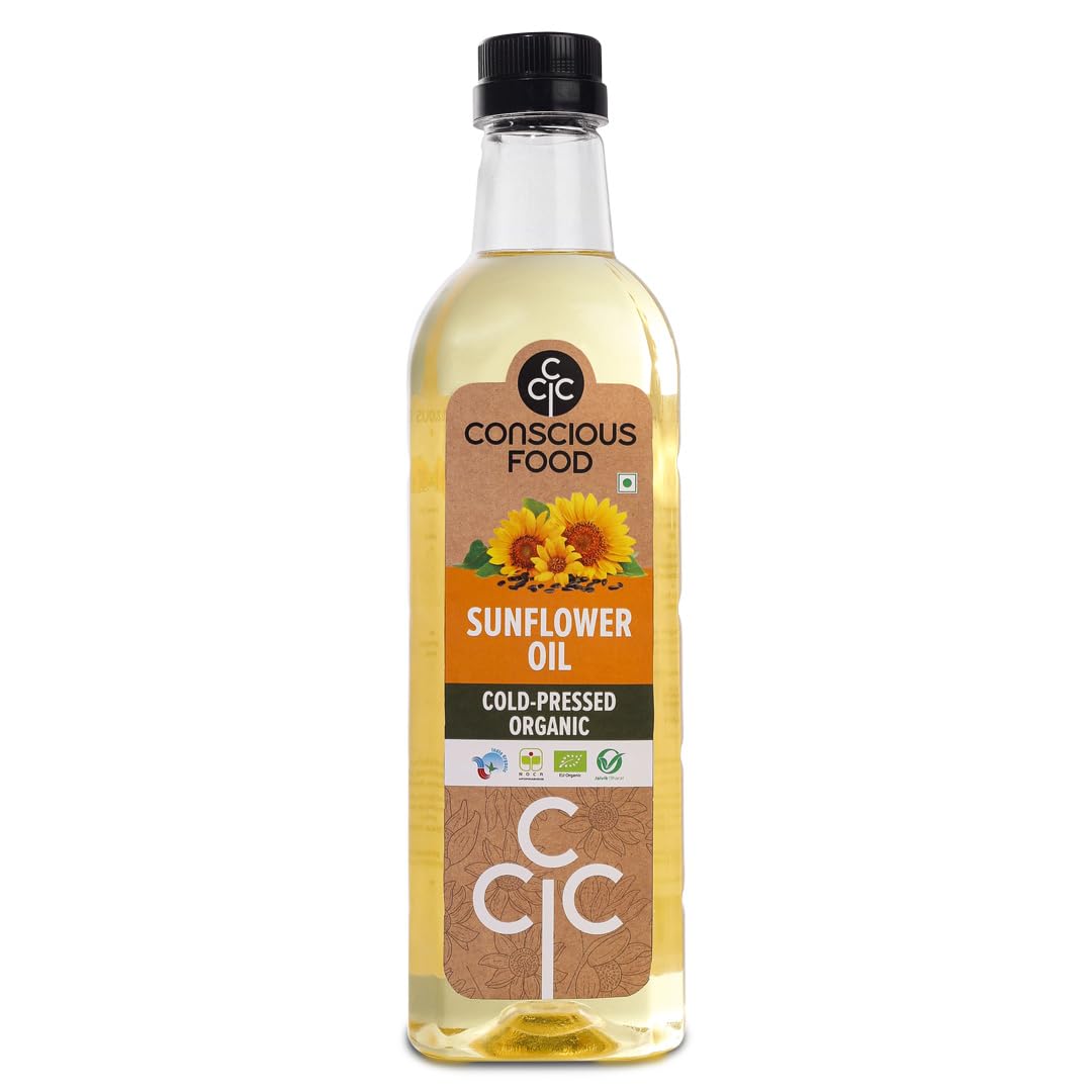 Conscious Food Cold Pressed Sunflower oil (Certified ORGANIC) - 500 ml