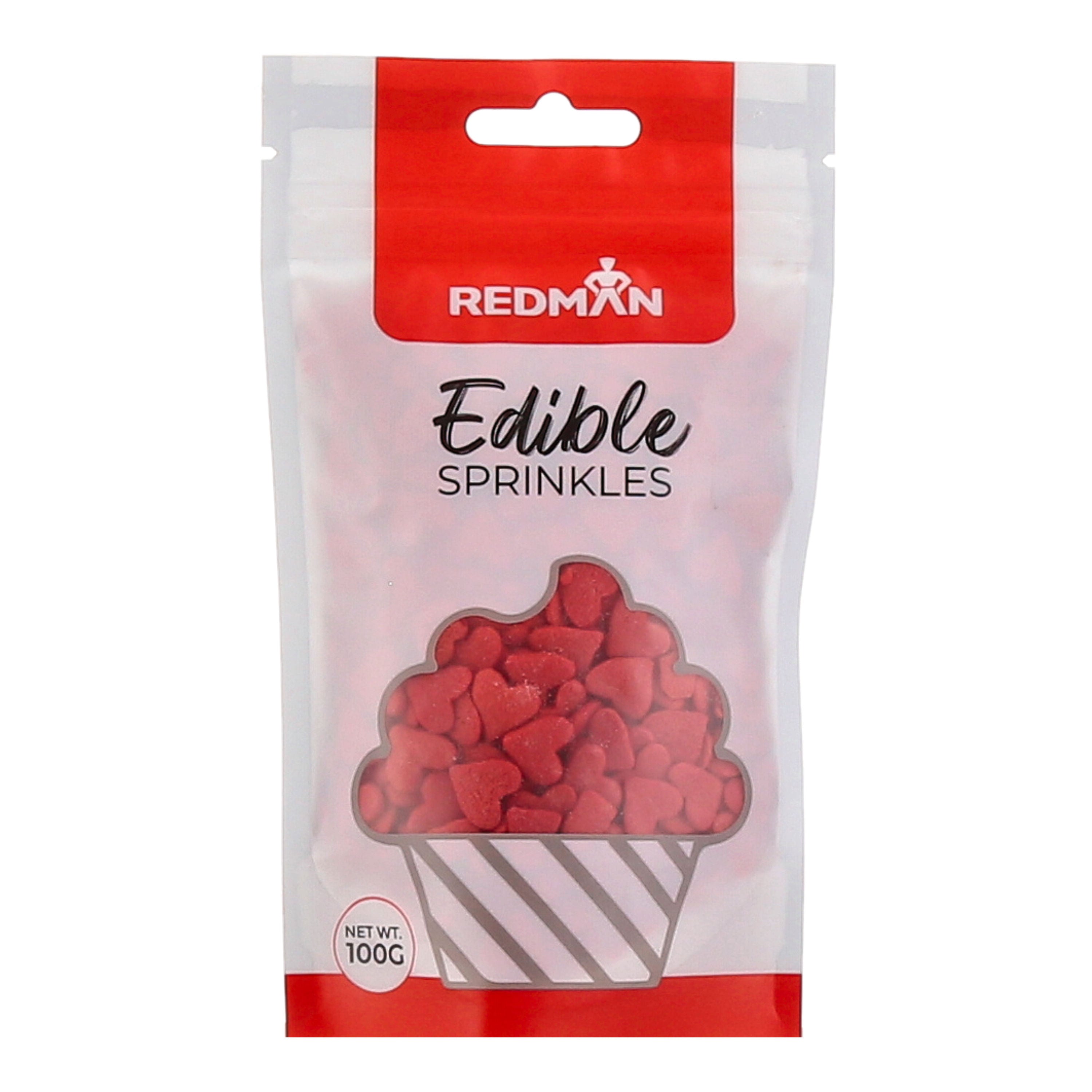 Redman Red Jumbo Hearts Decor - 100 G