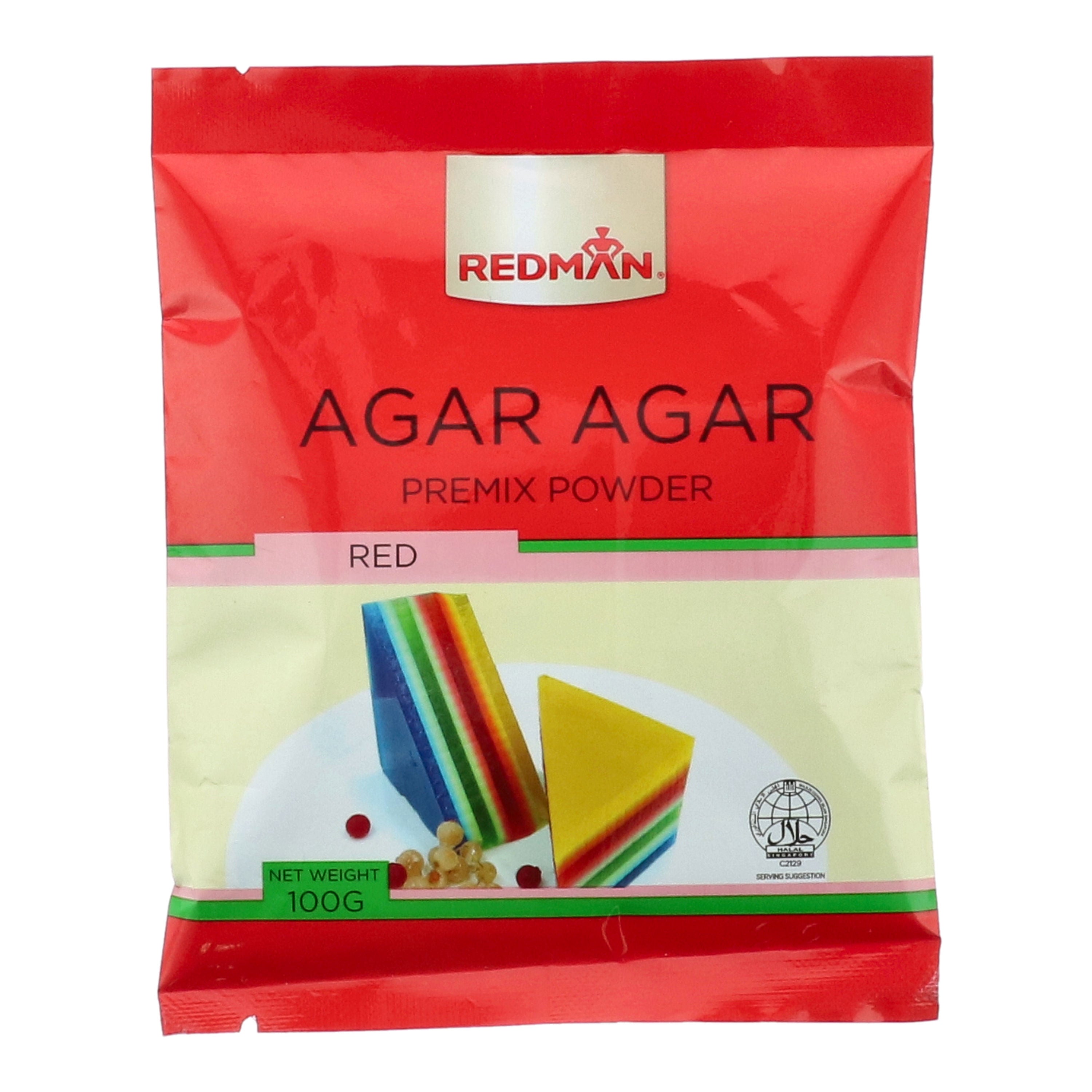 Redman Agar Agar Premix Powder Red - 100 G