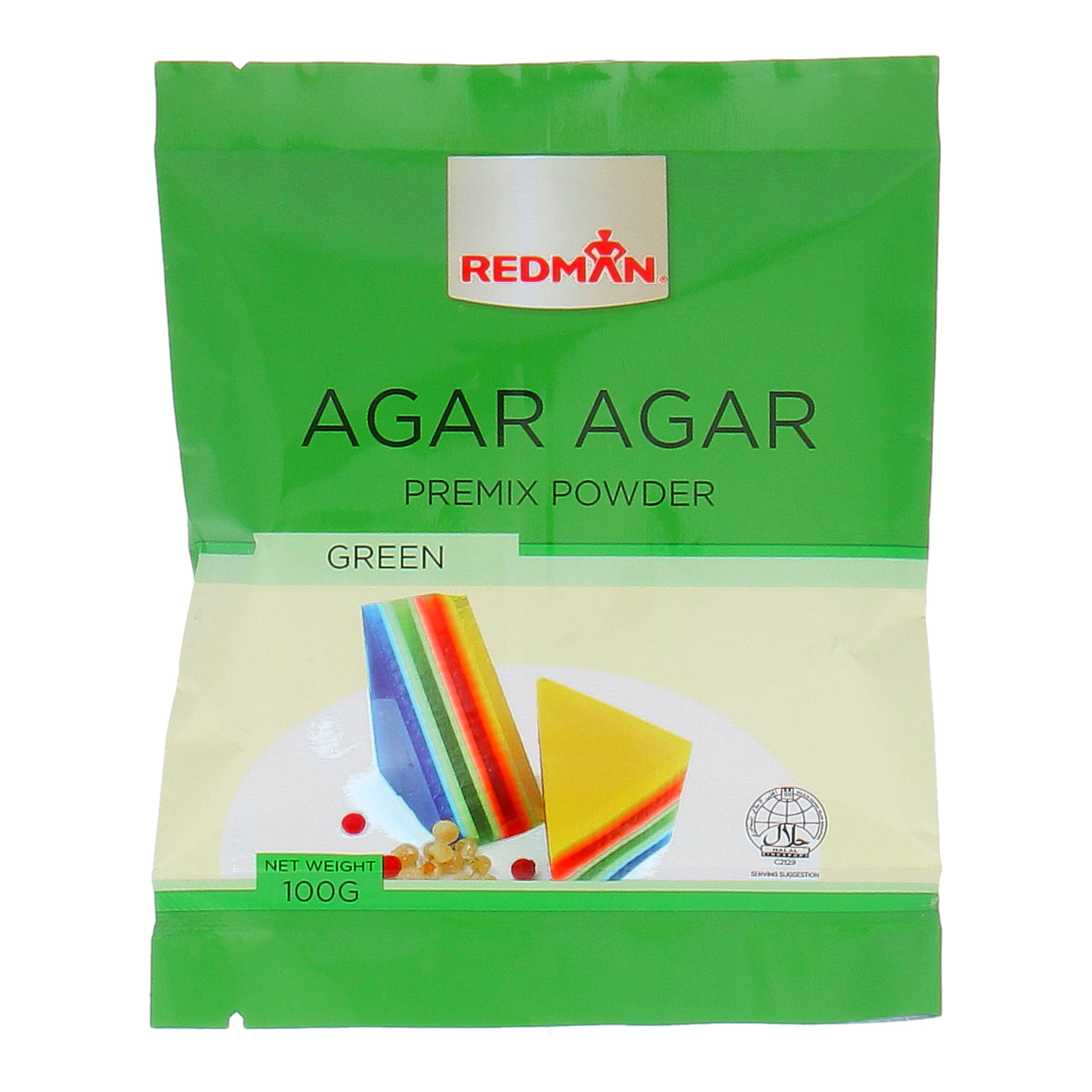 Redman Agar Agar Premix Powder Green - 100 G