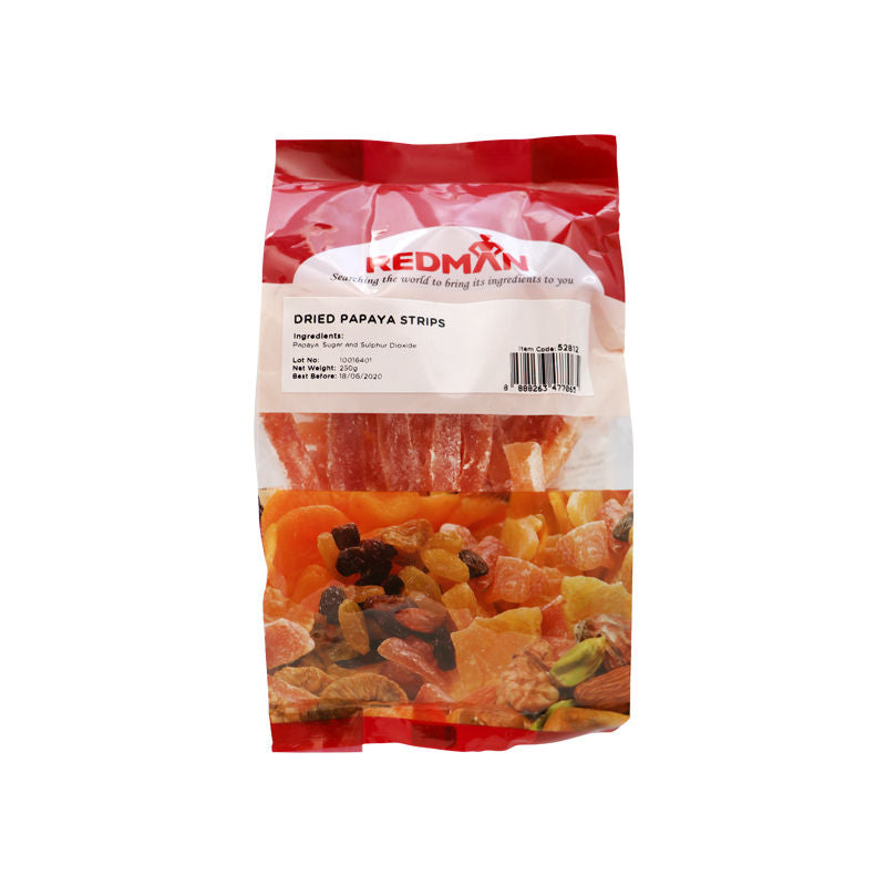 Redman Dried Papaya Strips - 250 G