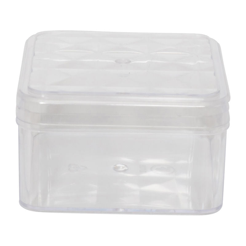 Fufong Clear Square Ps Container 100X100Xh60Mm Ff2708 -  1 Pc