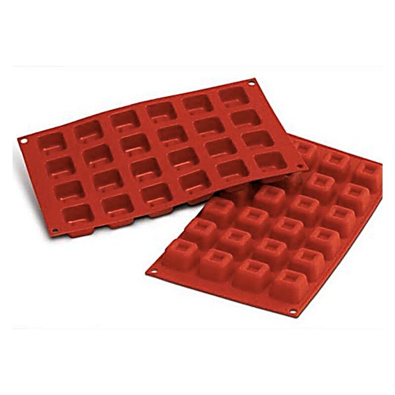 Silikomart Silicon Mould Sf080 Small Square Savarin  - 1 Pc