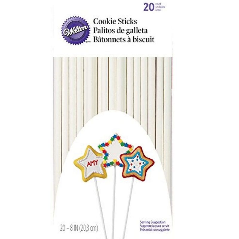 Wilton Lollipop Stick Paper 8" White 1912-9318  - 20 Pc